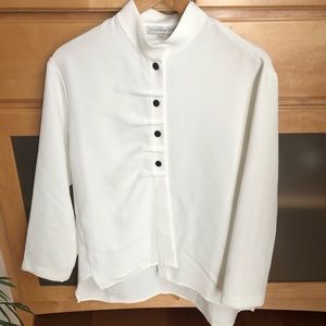 NWT Christopher Calvin White Blouse